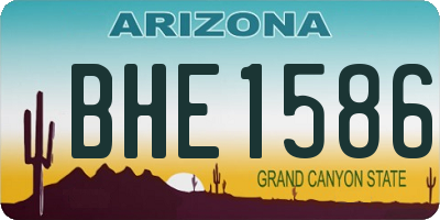 AZ license plate BHE1586