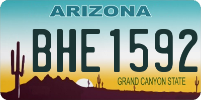 AZ license plate BHE1592