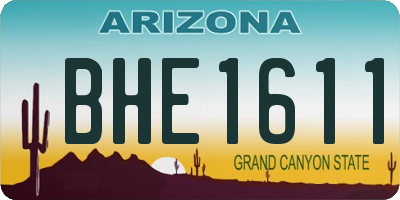 AZ license plate BHE1611