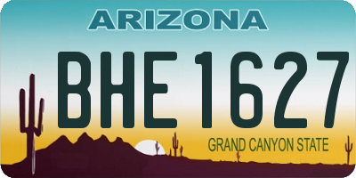 AZ license plate BHE1627