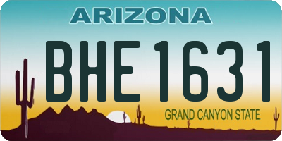 AZ license plate BHE1631