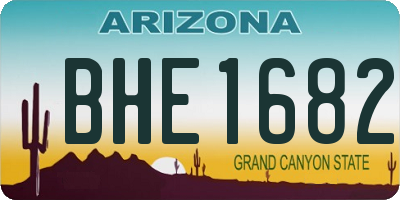 AZ license plate BHE1682