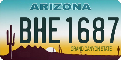 AZ license plate BHE1687