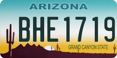 AZ license plate BHE1719