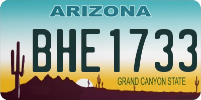 AZ license plate BHE1733