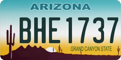 AZ license plate BHE1737