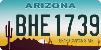 AZ license plate BHE1739