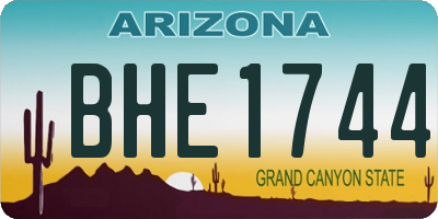 AZ license plate BHE1744