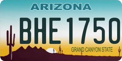 AZ license plate BHE1750