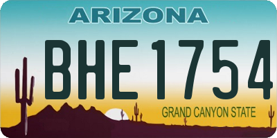 AZ license plate BHE1754