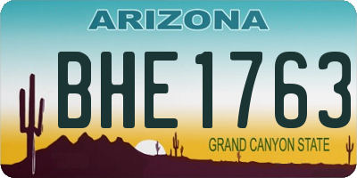 AZ license plate BHE1763