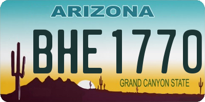 AZ license plate BHE1770