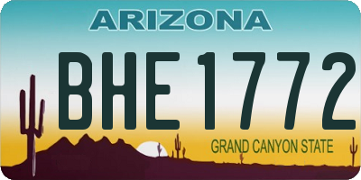 AZ license plate BHE1772