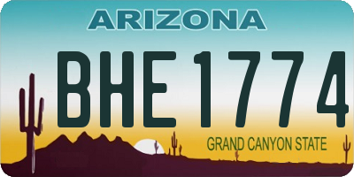 AZ license plate BHE1774