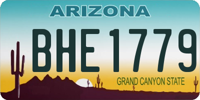AZ license plate BHE1779