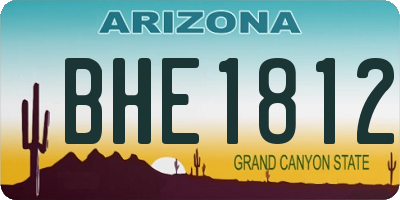 AZ license plate BHE1812