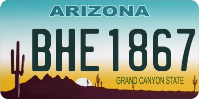 AZ license plate BHE1867