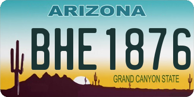 AZ license plate BHE1876