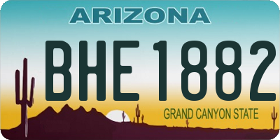 AZ license plate BHE1882