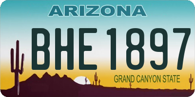 AZ license plate BHE1897