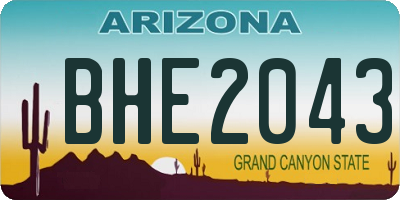 AZ license plate BHE2043