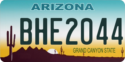 AZ license plate BHE2044
