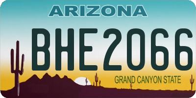 AZ license plate BHE2066