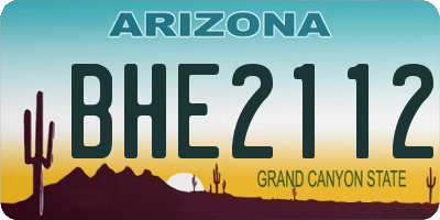AZ license plate BHE2112