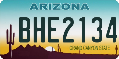 AZ license plate BHE2134
