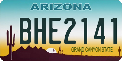 AZ license plate BHE2141