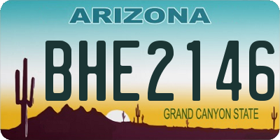 AZ license plate BHE2146