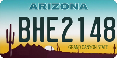 AZ license plate BHE2148