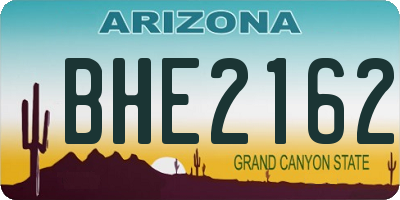 AZ license plate BHE2162