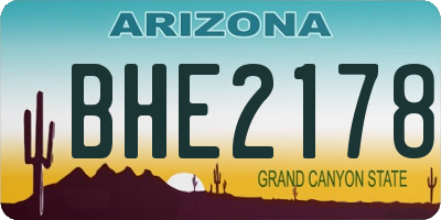 AZ license plate BHE2178