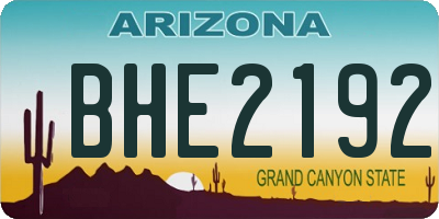 AZ license plate BHE2192