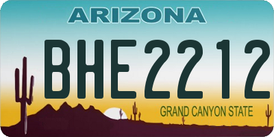 AZ license plate BHE2212