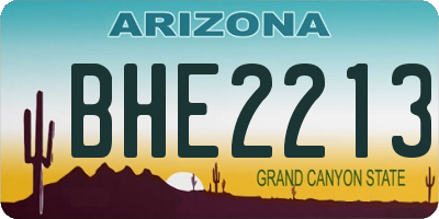 AZ license plate BHE2213