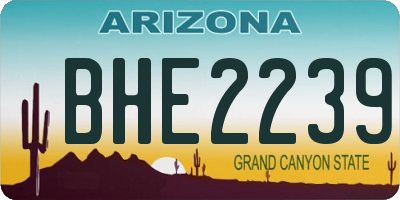 AZ license plate BHE2239