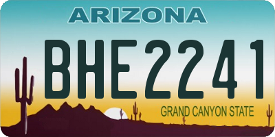 AZ license plate BHE2241