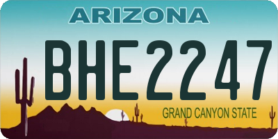 AZ license plate BHE2247
