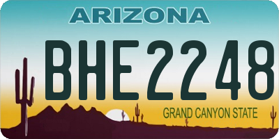 AZ license plate BHE2248