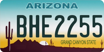 AZ license plate BHE2255