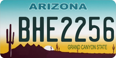 AZ license plate BHE2256