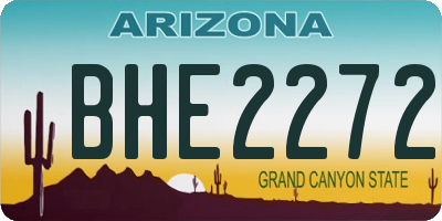 AZ license plate BHE2272