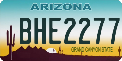 AZ license plate BHE2277