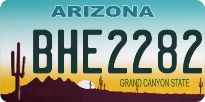 AZ license plate BHE2282