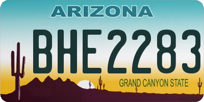 AZ license plate BHE2283
