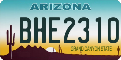 AZ license plate BHE2310