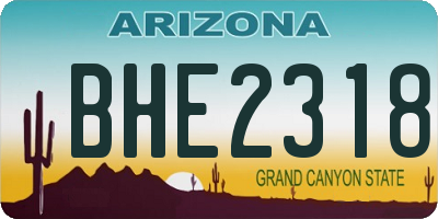 AZ license plate BHE2318