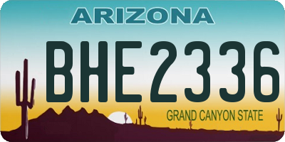 AZ license plate BHE2336
